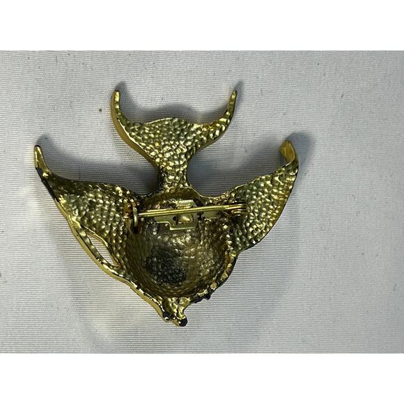 Vintage Jewelry Gold Tone Angelfish Brooch Pin 2.5" - Picture 13 of 16